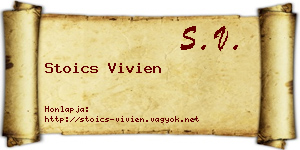 Stoics Vivien névjegykártya